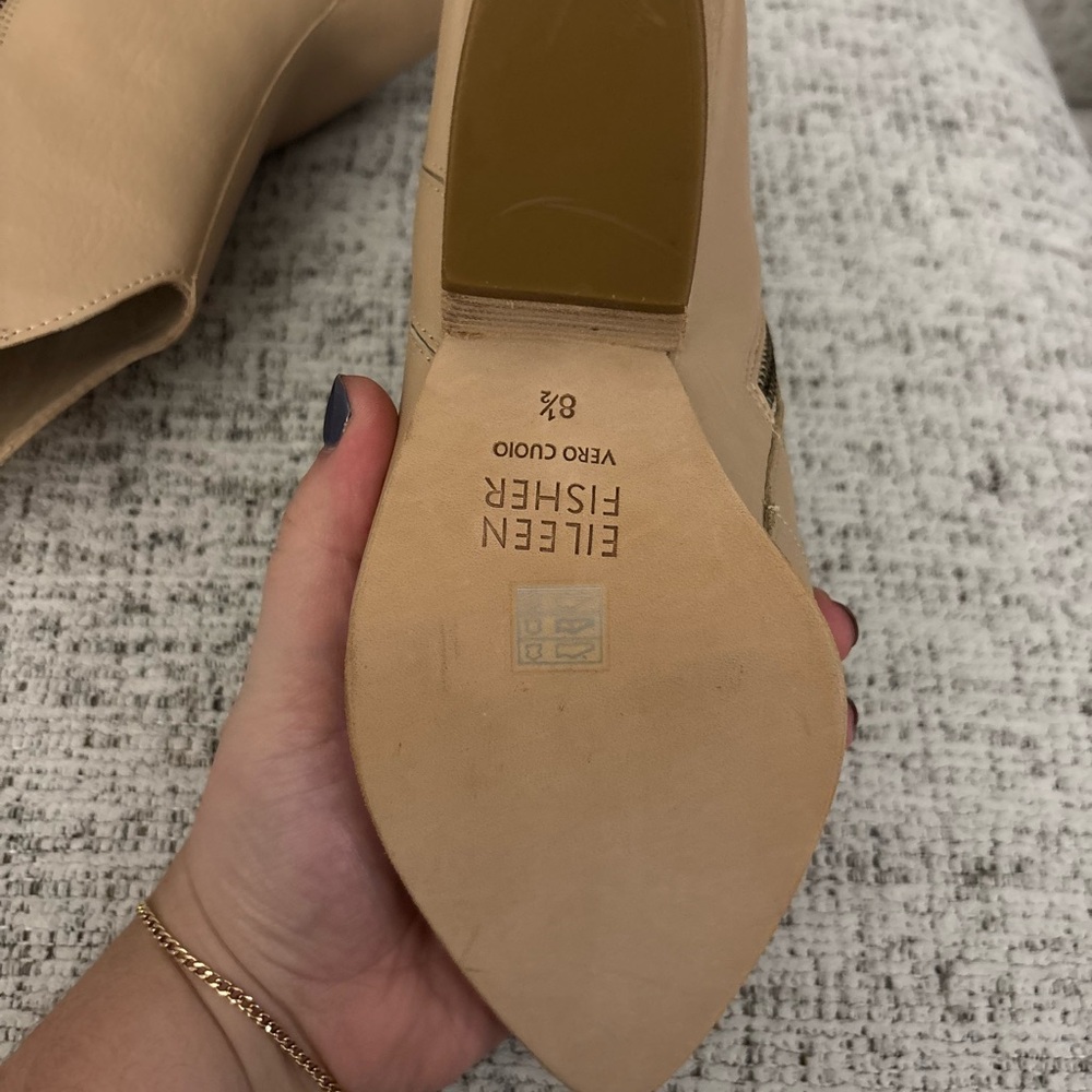 Eileen Fisher Beige Ankle Booties - Picture 4 of 4